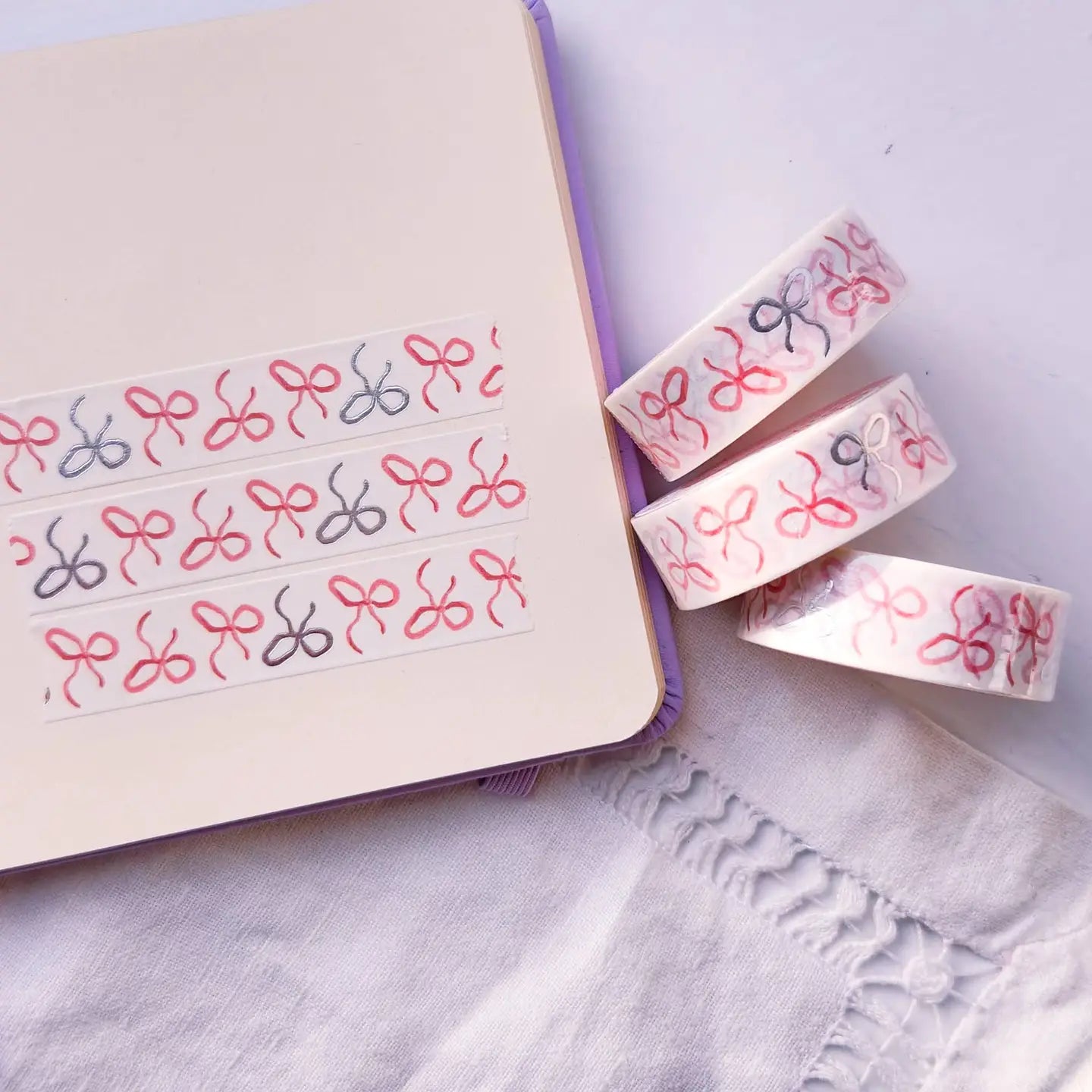 Pink Laces Foiled Washi Tape