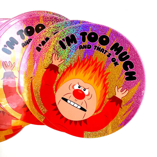 Heat Miser Holographic Glitter Sticker