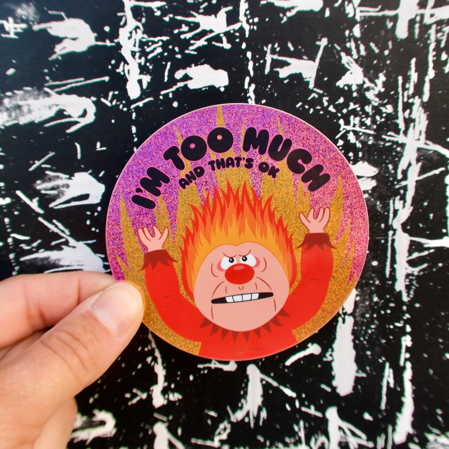 Heat Miser Holographic Glitter Sticker