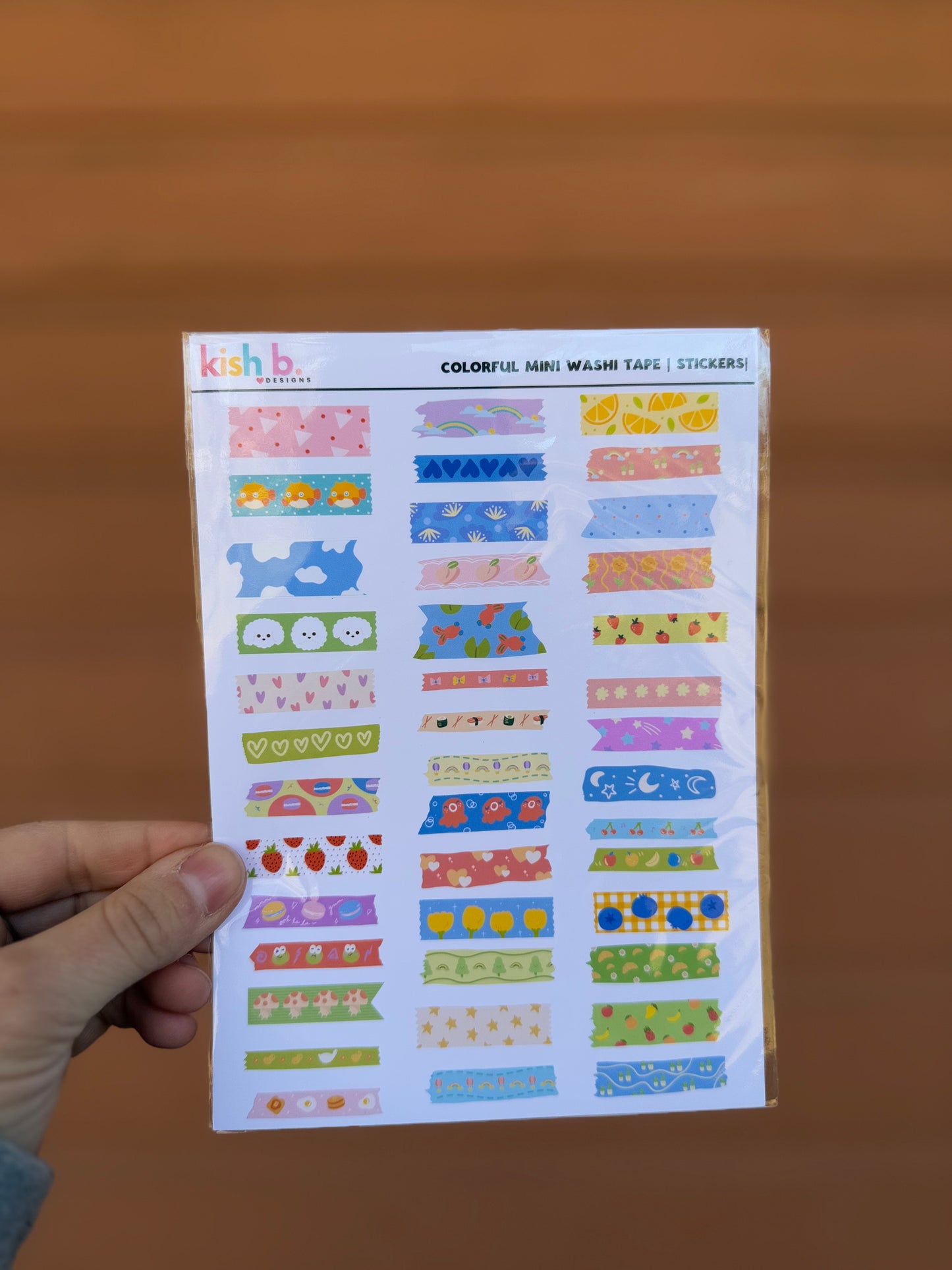 Colorful Mini Washi Tape Sticker Sheet