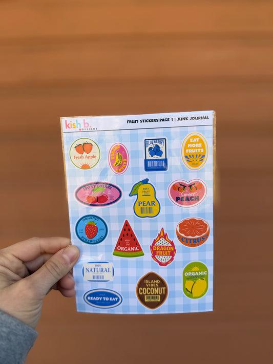 Fruity Sticker Sheets