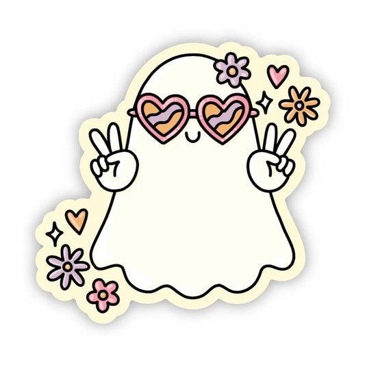 Groovy Ghost Halloween Sticker