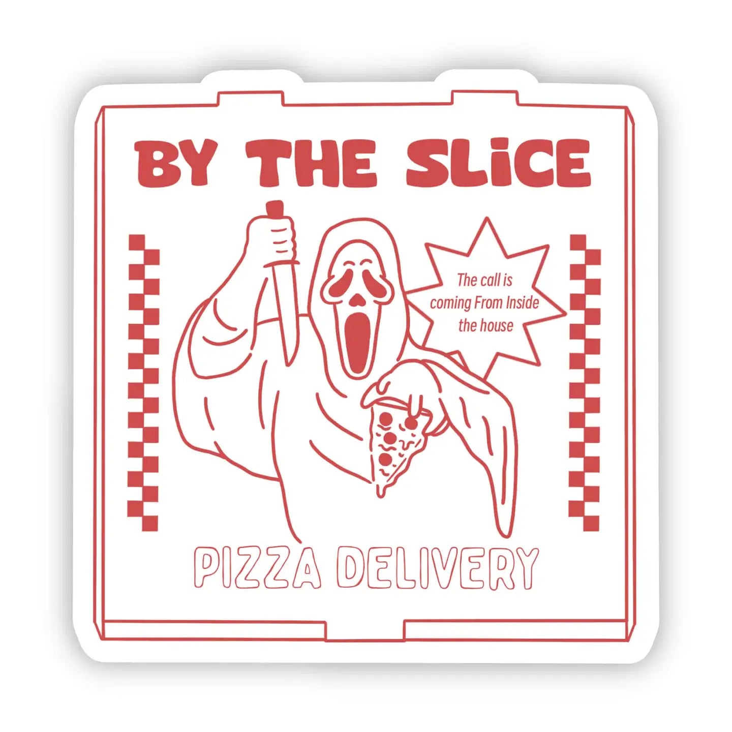 By The Slice Pizza Halloween Sticker