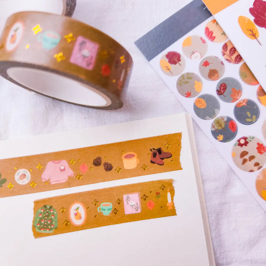 Sweater Weather Whimsical Foil Washi Tape