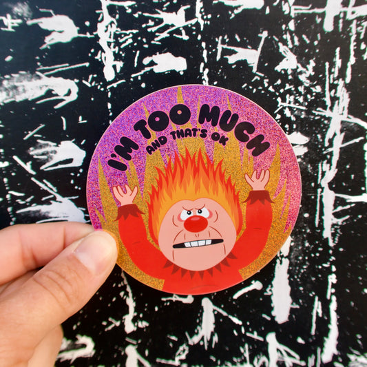 Heat Miser Holographic Glitter Sticker