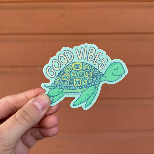 Good Vibes Turtle Sticker
