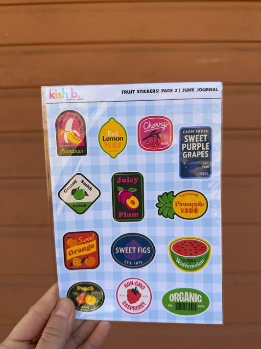 Fruity Sticker Sheets