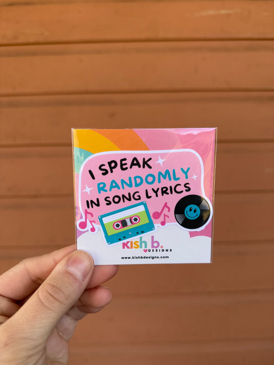 Song Lyrics Sticker
